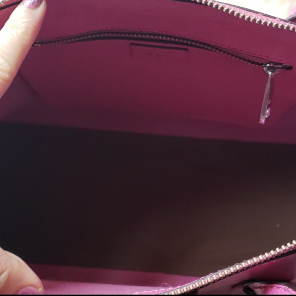 Ralph Lauren pink leather dome satchel crossbody - Picture 2 of 9
